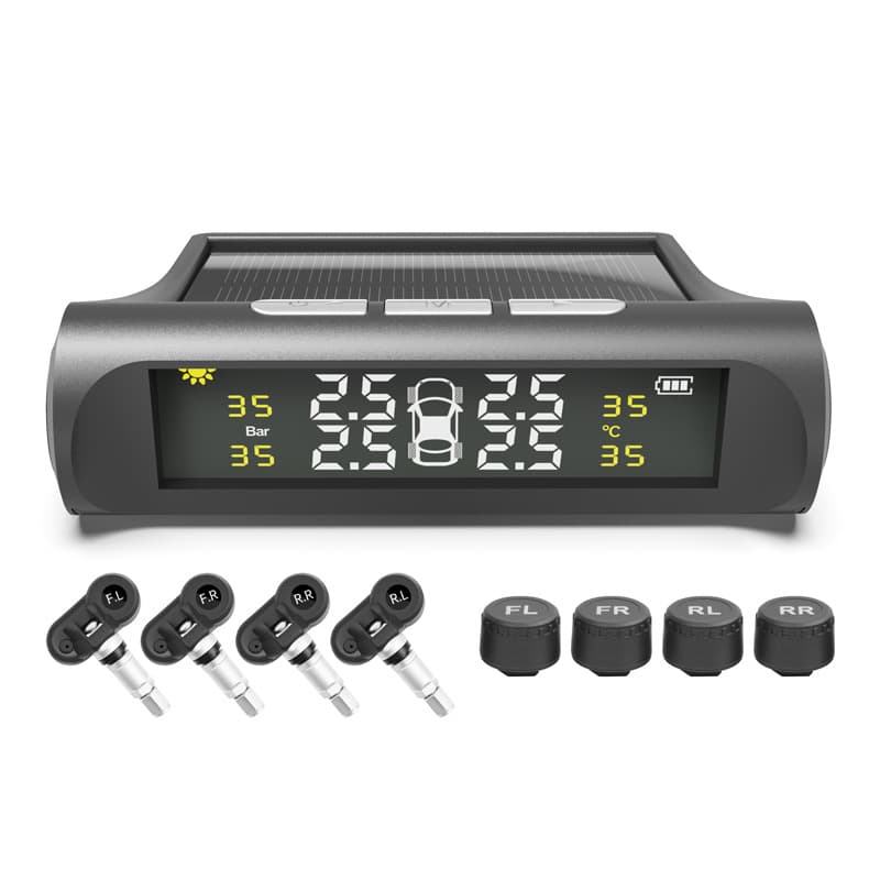 TPMS Tire Pressure Monitoring System, Tire Pressure Monitor, Tire Pressure Detector, Built-in External Car Tire Pressure Monitor