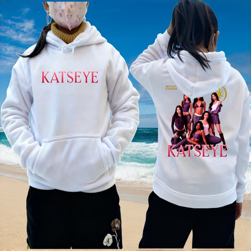KATSEYE Theme Kids Hoodie, Front and Back Print Design, Fan Support Loose Pullover