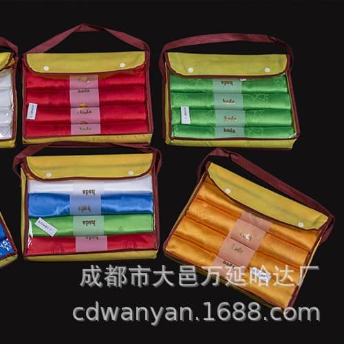 3.3m 65cm Jacquard High-End Eight Treasures Khata for Tibetan and Mongolian Use, Factory Direct Khata, Oboo
