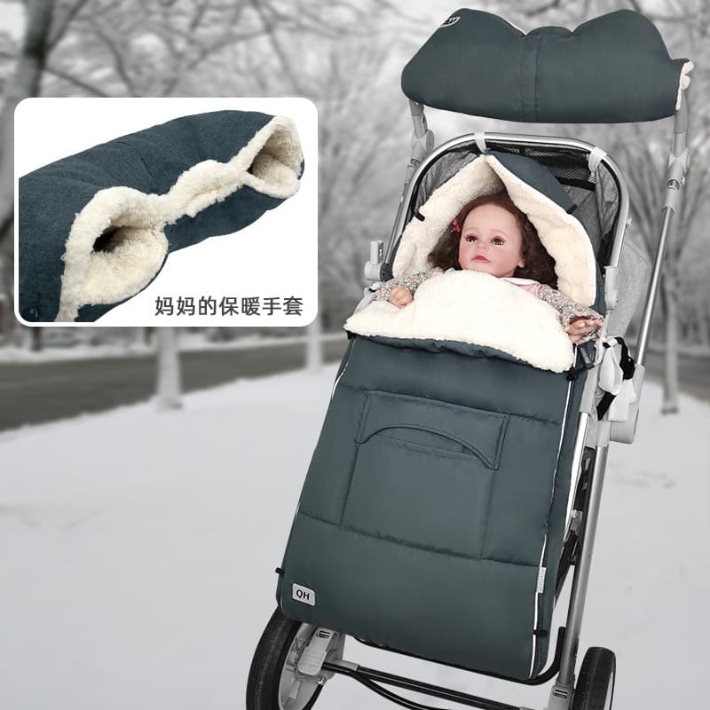 Stroller Baby Sleeping Bag, Envelope Style Anti-Kick Baby Sleeping Bag, Thickened Version for Autumn and Winter, Wholesale from Manufacturer