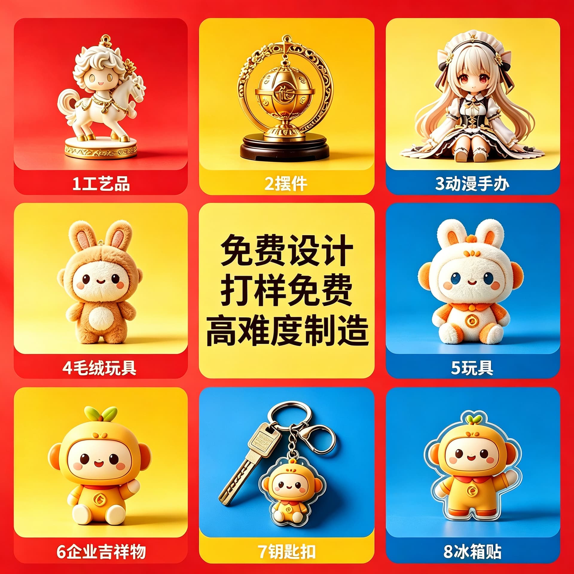 Crafts and Ornaments, Anime Figures, Blind Box Toys, Mascot Figurines, Piggy Banks, Pendants, Cultural and Creative Small Ornaments, Refrigerator Decorations