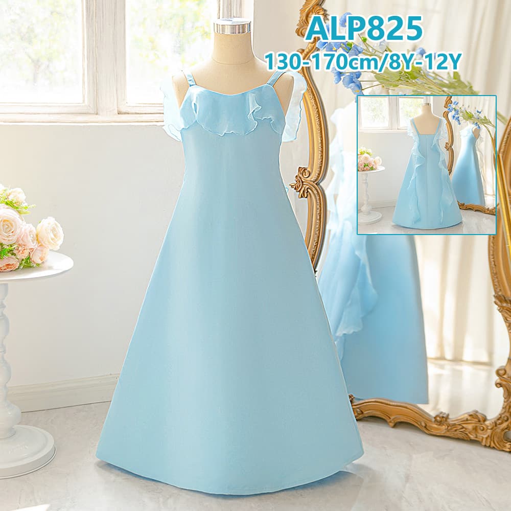 Amazon New Dress Cross-border Children Party Evening Dress Summer Girls Party Princess Dress Piano Performance Dress
