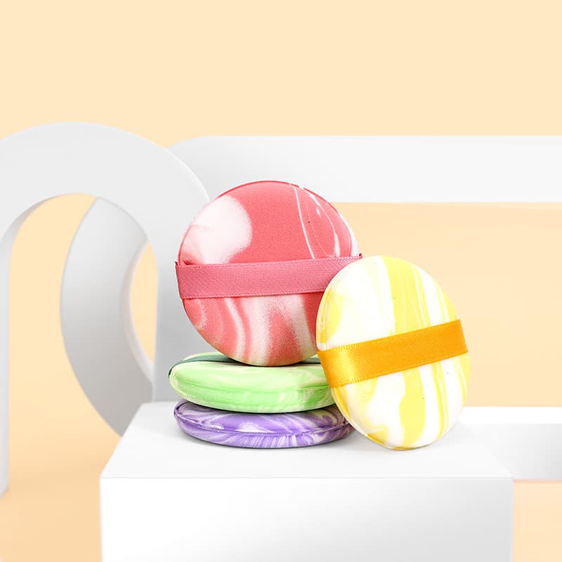 Thickened two-color air cushion powder puff, dry and wet dual-use powder puff, non-latex round sponge puff, makeup tool 10T powder puff