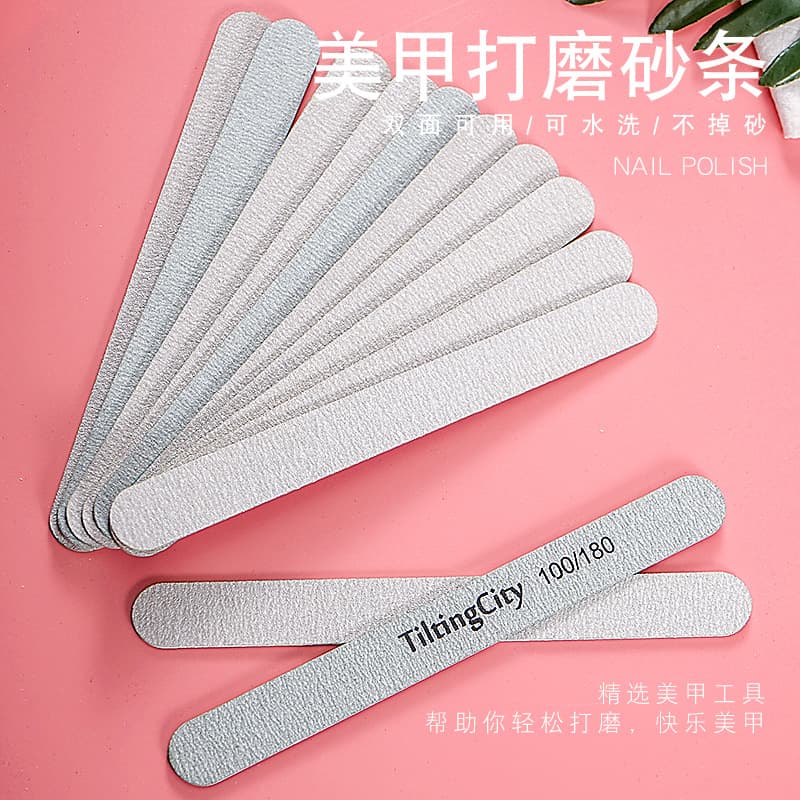 Thin Nail File Sanding Strip Wooden Nail File Engraving Polishing Nail Shaping Manicure File for Real Nails Ultra-Fine