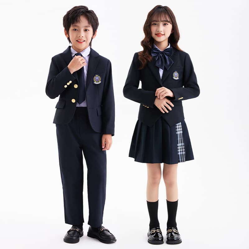 Boys and Girls School Uniforms Autumn British Style Kindergarten Uniforms Primary School Students' Class Uniforms JK Plaid Skirt Suit Wholesale Manufacturers