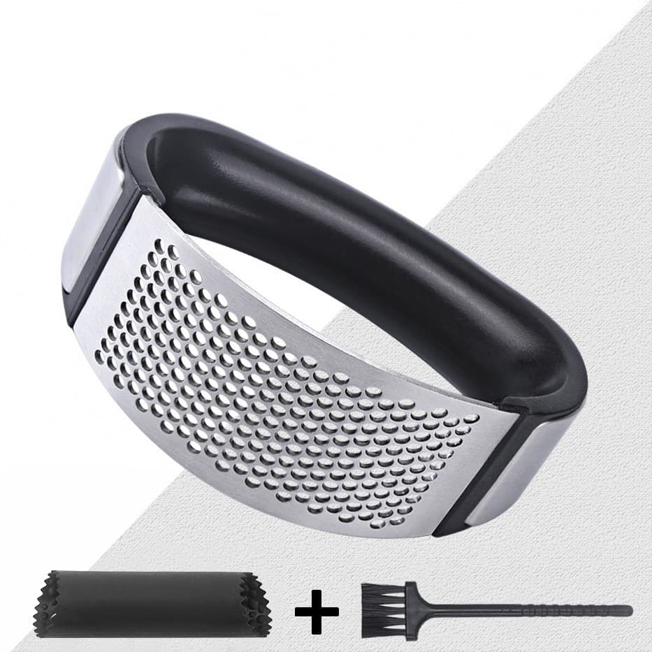 Ring Garlic Press Mincer Manual Peeler Masher Kitchen Gadget Thickened Stainless Steel