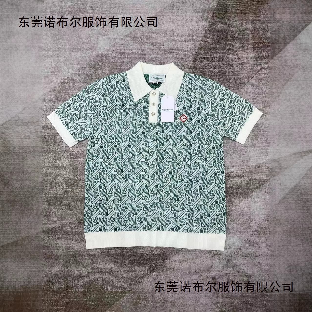 Casa Sweater Knitted Short Sleeve Fashion Streetwear Green Black