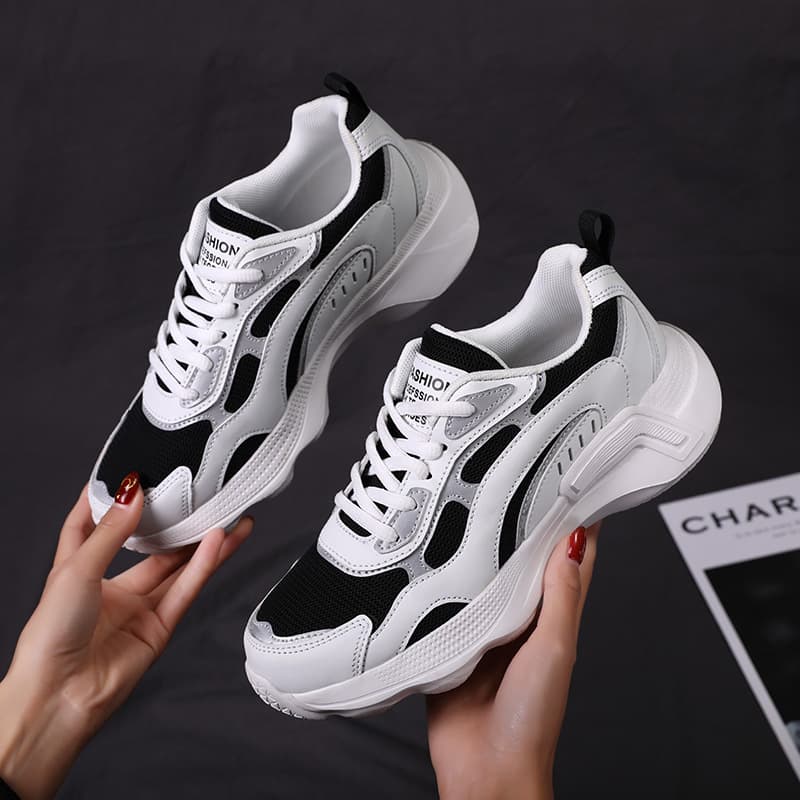 Cross-border Mesh Women's Shoes 2025 Spring New Style Soft Sole Casual Shoes Breathable Sports Shoes Running Shoes Jogging Travel Shoes