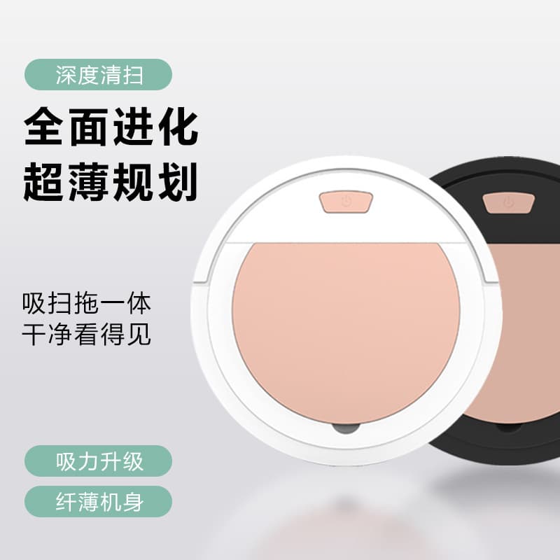 New Creative Home Robotic Vacuum Cleaner for Office Desks, Automatic Floor Cleaning and Mopping, USB Rechargeable