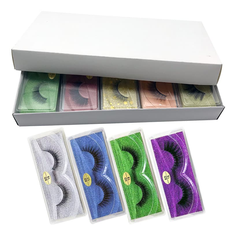 3D Fiber False Eyelashes Curling Multi-Layer Comfortable Soft Natural Looking Eye Makeup Removable Adhesive Eyelashes Pair Pack