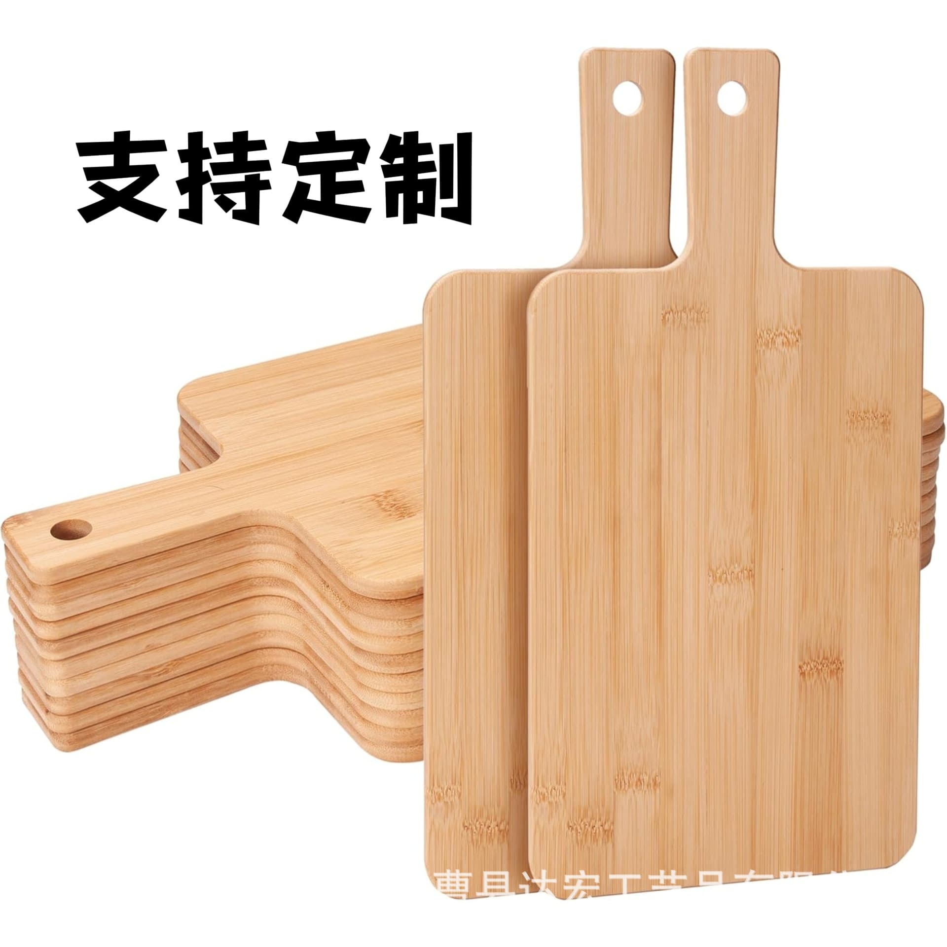 Bamboo Cutting Board with Handle Tray, Bread Deli Board, Steak Chopping Board, Kids Fruit Food Prep Board, Pizza Board