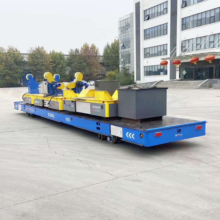 Ruimaike omnidirectional moving steering wheel electric flat car longitudinal and transverse movement battery workshop transport handling vehicle