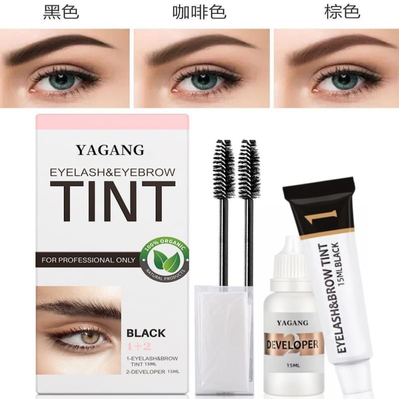 Cross-border YAGANG eyebrow dye set waterproof quick-drying semi-permanent eyebrow cream beauty store special eyebrow cream