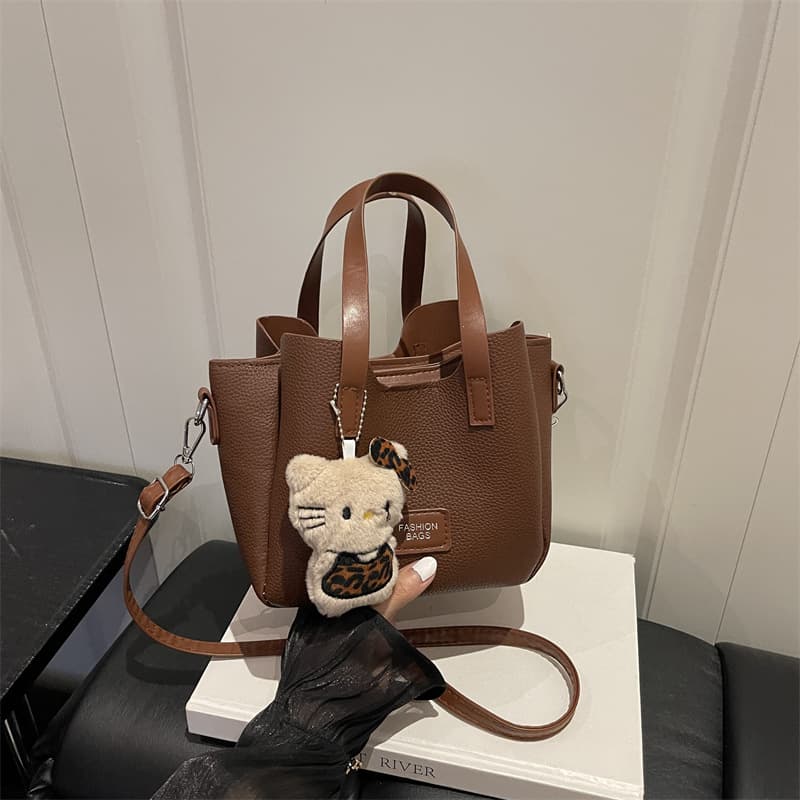 Korean-style minimalist solid color stylish handbag for women, elegant casual commuting outing shopping premium crossbody bag