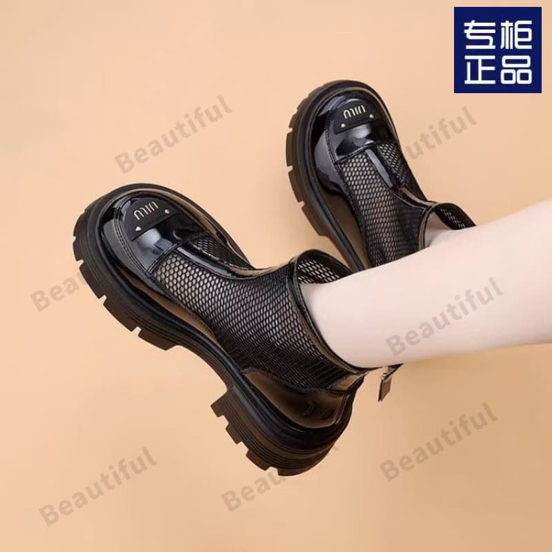 Elevated Martin Boots Women 2025 New Autumn Boots Hollow Mesh Shoes Thin Breathable Mesh Short Boots Cool Slimming Boots