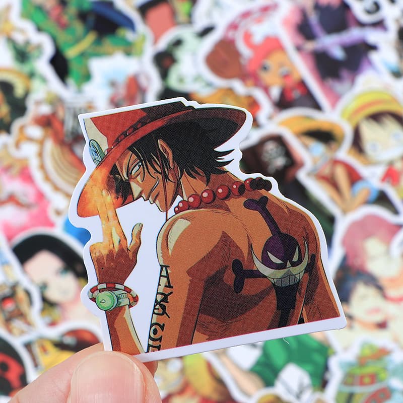 120 One Piece Luffy Planner Stickers Anime Cartoon Suitcase Planner Phone Decoration Stickers Wholesale