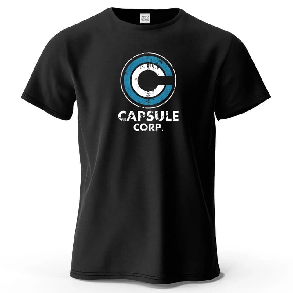Cross-Border European and American Trendy T-Shirts for Men, Summer Men's Pure Cotton Capsule Anime T-Shirts, Funny S Men's Short-Sleeve T-Shirts