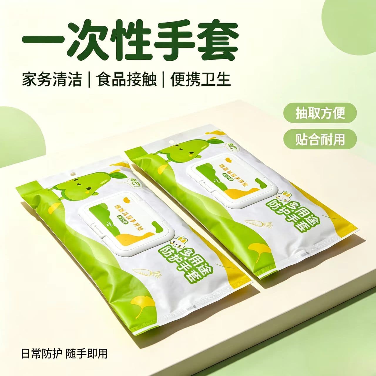 Nitrile Dishwashing Gloves Household Kitchen Latex Rubber Food-Grade Special Catering Dishwashing Disposable Thickened Durable