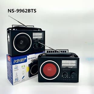 NS-9962BTS Solar Panel Charging Radio Antenna FM/AM/SW Bluetooth Speaker Radio with Card Slot