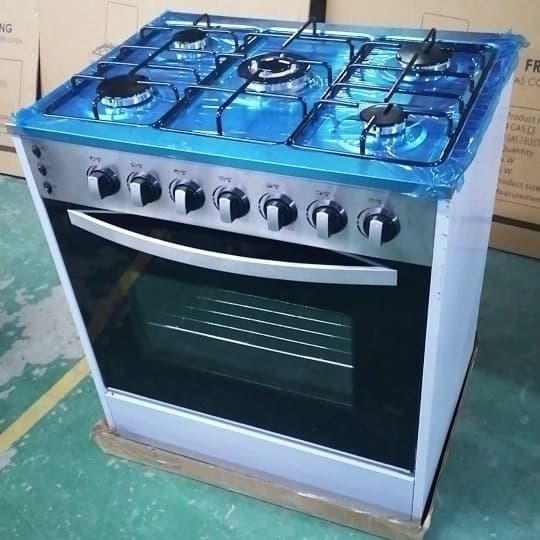 760 Long 5-burner Gas Stove with Oven, Vertical Liquefied Gas, European Standard, Parts Available, Wholesale Starting from 1 Piece
