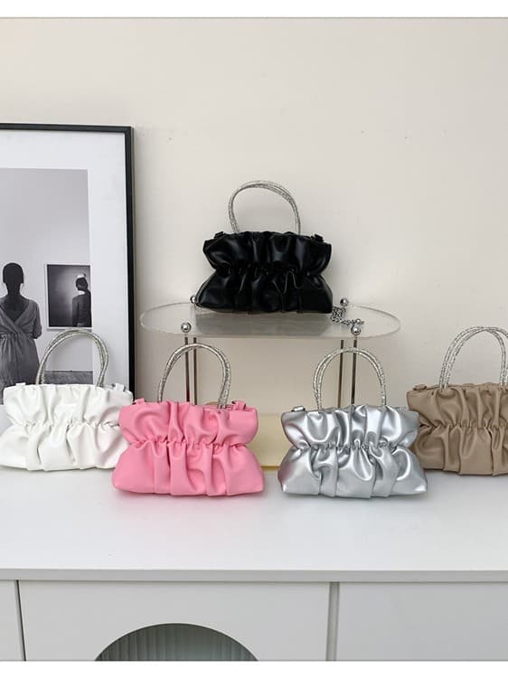 Chic Pleated Chain Cloud Bag for Women 2025 New Style Elegant Wrinkle Handbag Trendy Crossbody Bag