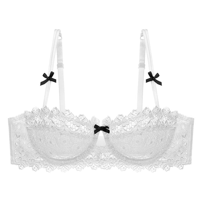French sexy embroidered lace underwear for women summer ultra-thin pure desire small breast push-up underwear natal red bra