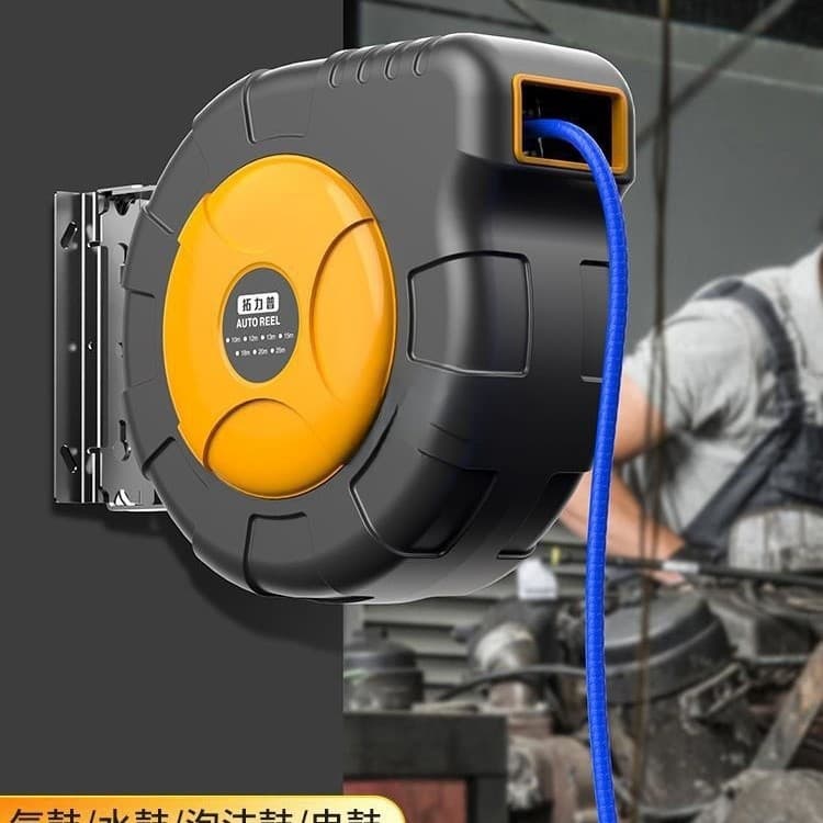 Shengbangrong Air Drum Automatic Retractable Hose Reel, Electric Drum with Yarn Tube Clip, Air Pump for Automotive Repair and Beauty, Pneumatic Tools for Washing