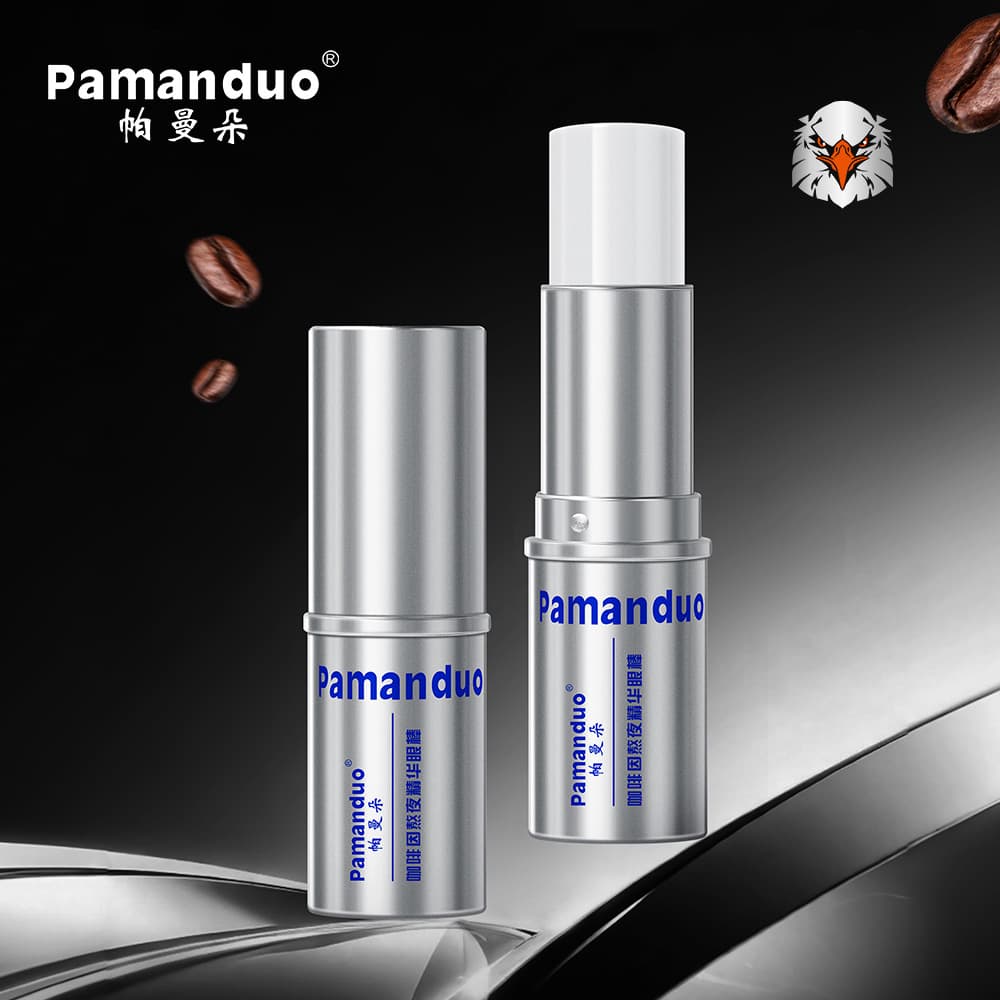 Cross-border Hot Selling Pamando Caffeine Eye Stick for Dark Circles, Hydrating & Moisturizing Men's Refreshing Essence Eye Cream Stick