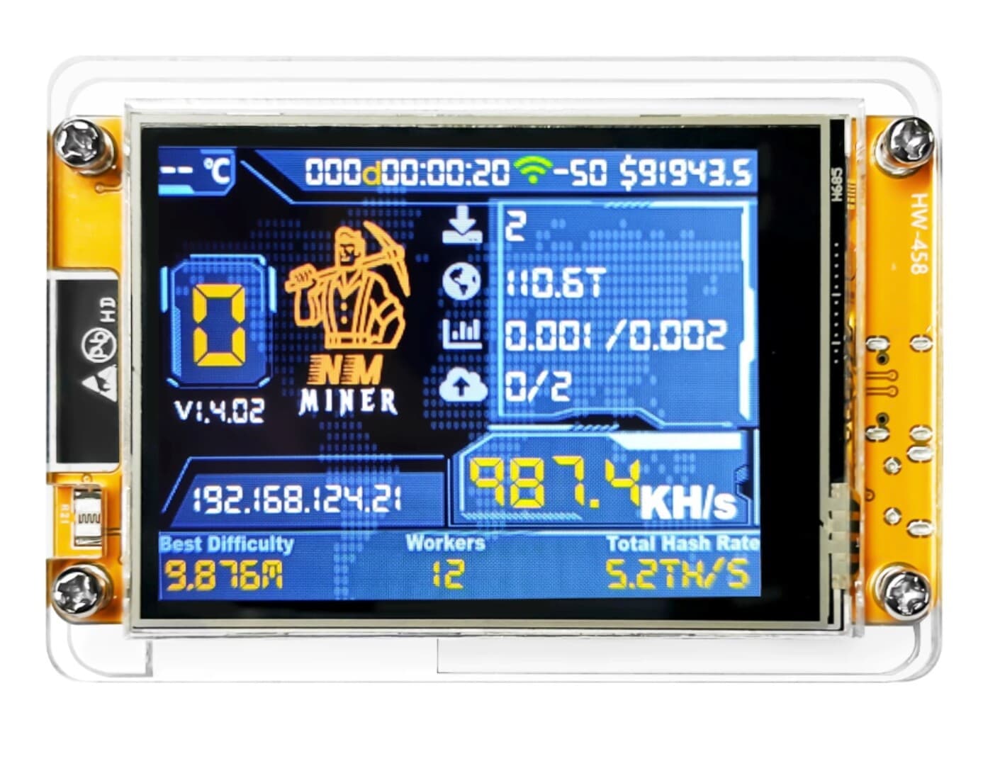 Cross-border Top Choice Large Stock 2.8-inch Lotto Machine NM Miner High Hash Rate Low Power Consumption 1010KH/S