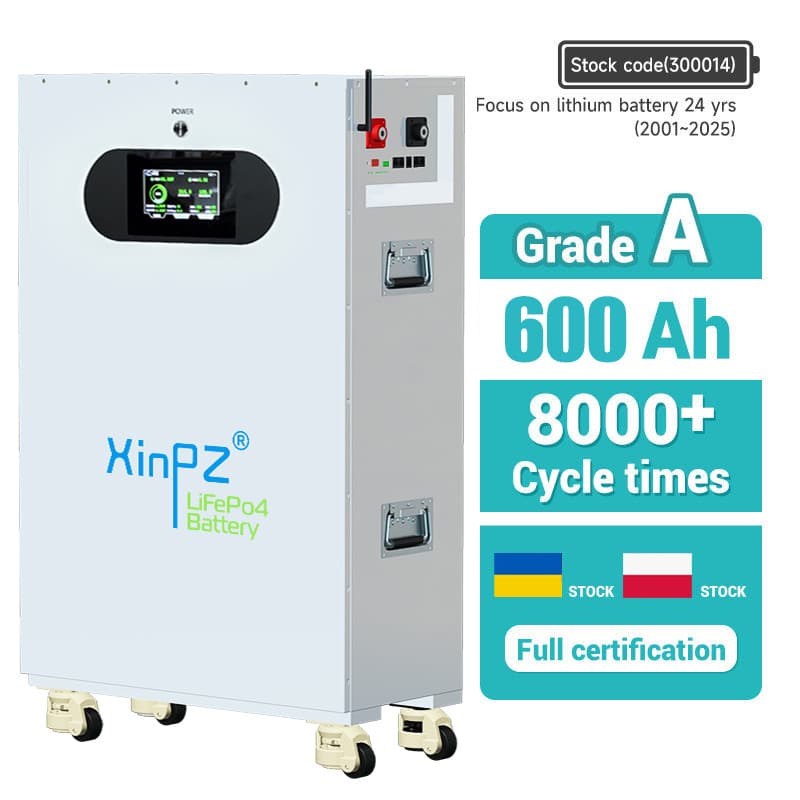 51.2V 600AH 5KWH 10KWH 20KWH Stackable LiFePO4 Battery Pack 16KW 314AH