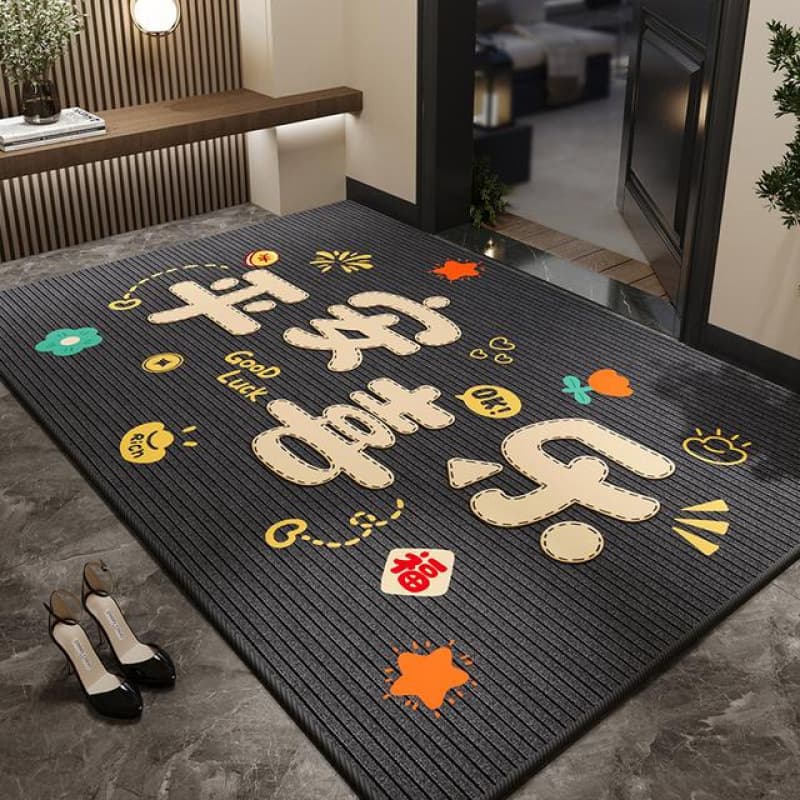Loop pile luxury entry high-end doormat entrance door mat household high-end stain-resistant anti-slip carpet