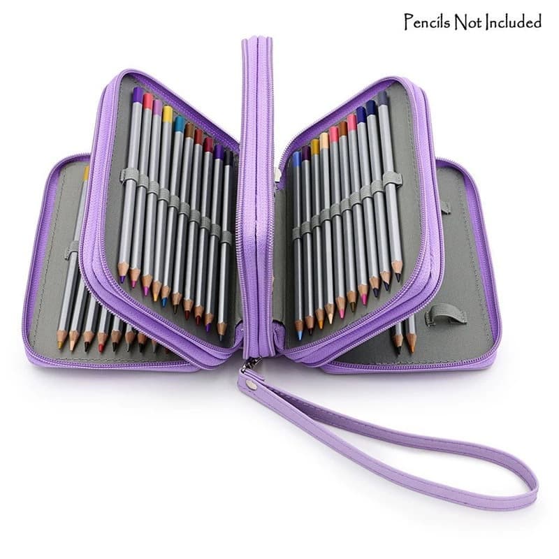 Art Storage Pouch Brush Roll Sketch Pencils Colored Pencil Case Large Capacity Multi-Slot Stationery Box Brush Organizer
