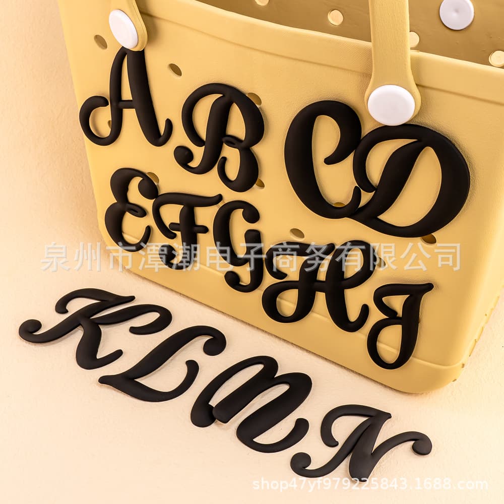 Handbag backpack black Greek letter accessories hole bag large shoe flower buckle bogg bag beach bag accessories