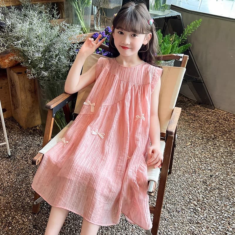Girls Summer Dress 2025 New Summer Tank Top Little Girl Summer Princess Dress Children's Summer Dress