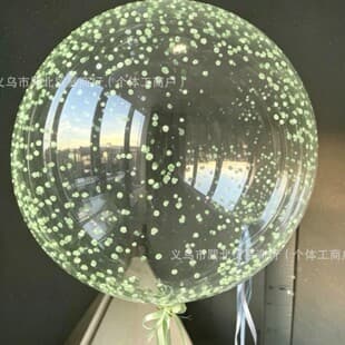 Cross-border 12pcs Green Foam Transparent Bubble Balloon Birthday Party Proposal Wedding Anniversary Decoration Balloon
