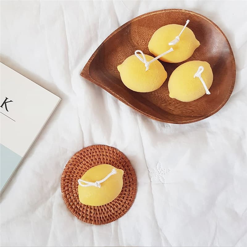 Lemon Candle Silicone Mold, Simulated Fruit Scented Decoration Mold, Handmade DIY Candle Making Material