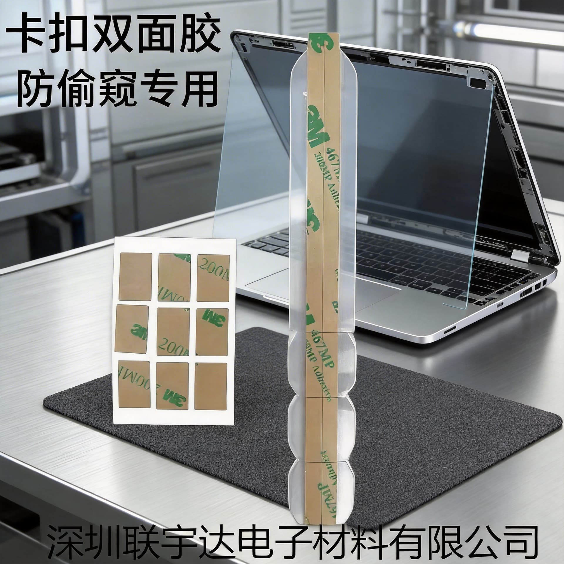 Computer Privacy Screen Accessory Clips Double-Sided Tape Adhesive-Free Installation Tool Kit Laptop Screen Privacy Filter Protection