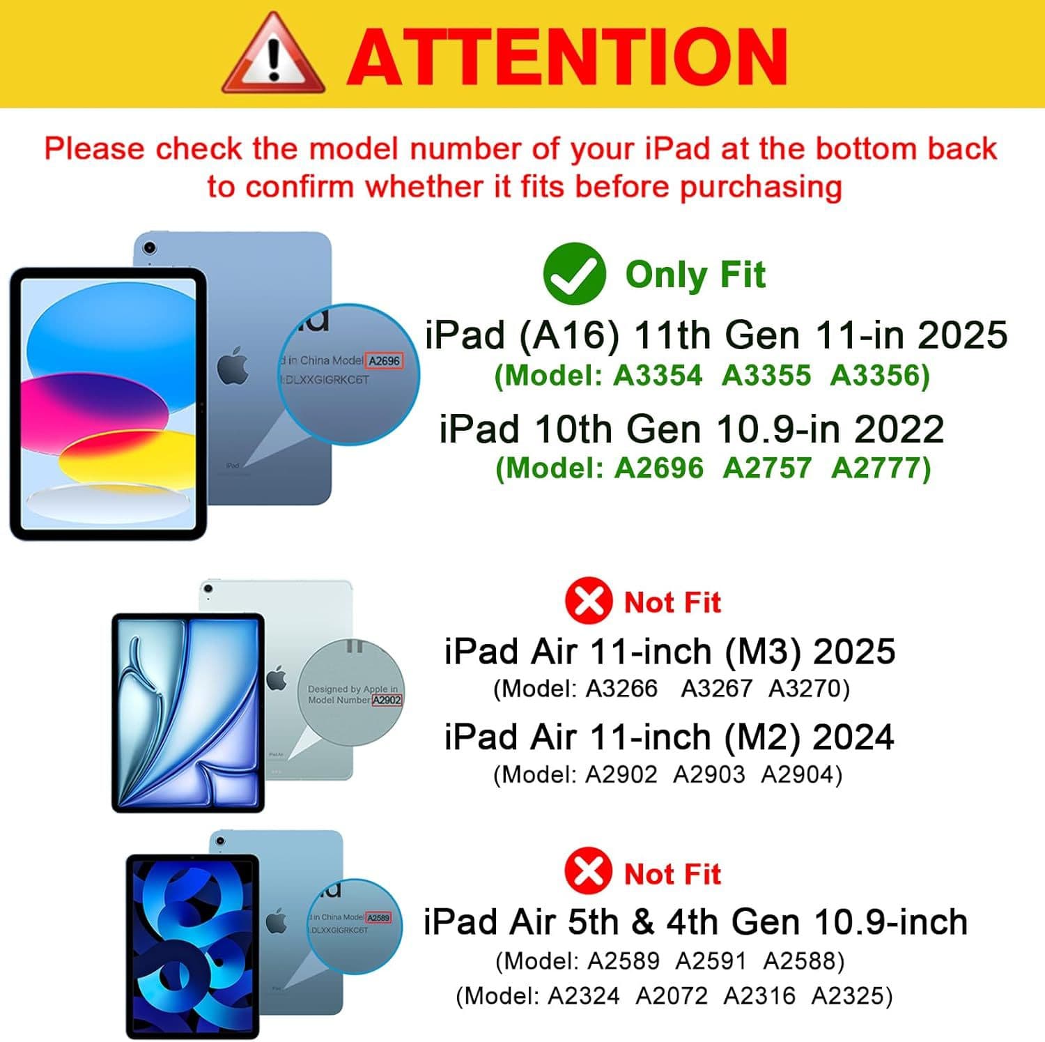 iPad Case 11th Gen Tri-Fold Stand Transparent Acrylic Leather Case Storage Compatible iPad 10 Tablet