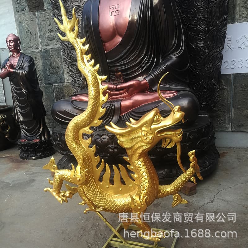 Bronze dragon crafts, copper dragon ornaments, landscape water dragon sculpture manufacturers can produce