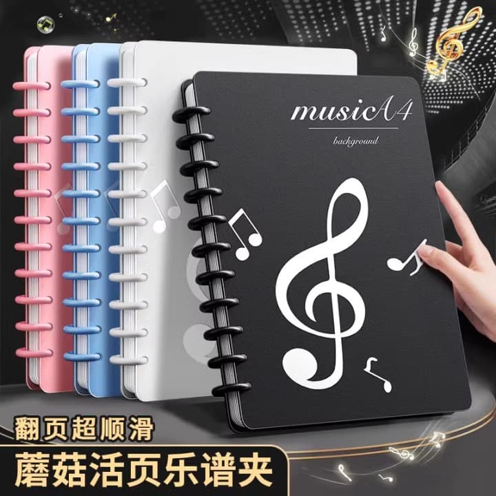 Drum A4 Sheet Music Folder Clip Music Score Organizer File Folder Music Education Score Binder
