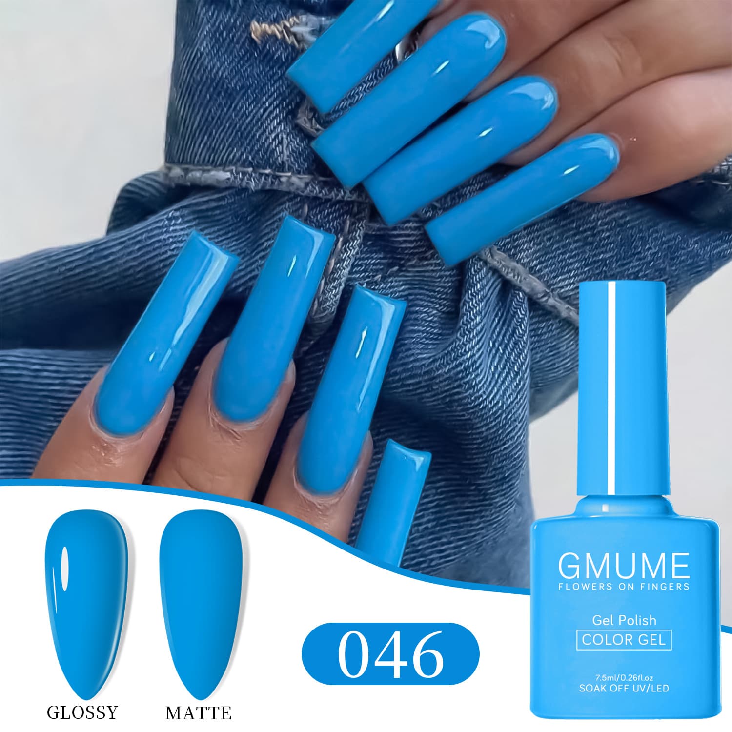 Cross-border Ocean Blue Color Bottle Gel Polish Fresh Blue Spring Best-selling High-end Nail Polish Gel Nail Salon Versatile