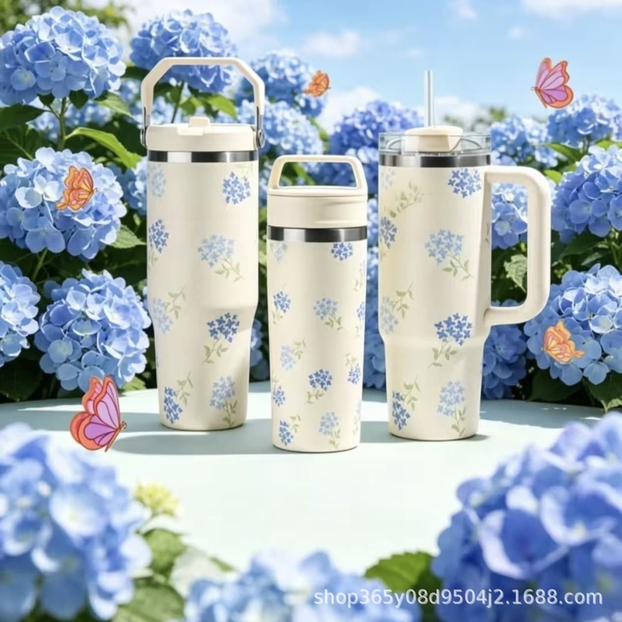 Cross-Border Exclusive Supply of In-Stock Stanley 40oz Thermos Cup, Spring Limited Edition Large Capacity Ice Cup