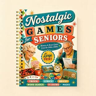 Nostalgic Game Activity Book for Seniors Cross-Border Game English