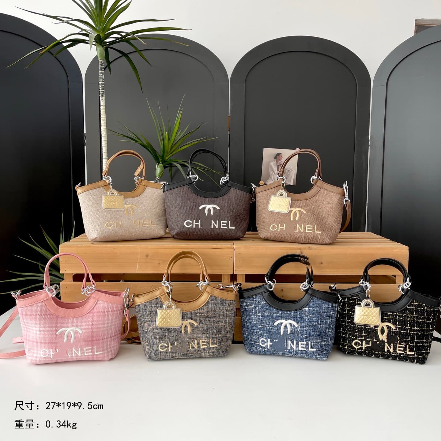 Cross-border Plaid Bucket Bag 2025 New Fashion Casual Handbag Shoulder Bag Korean Style High-Quality Women's Bag