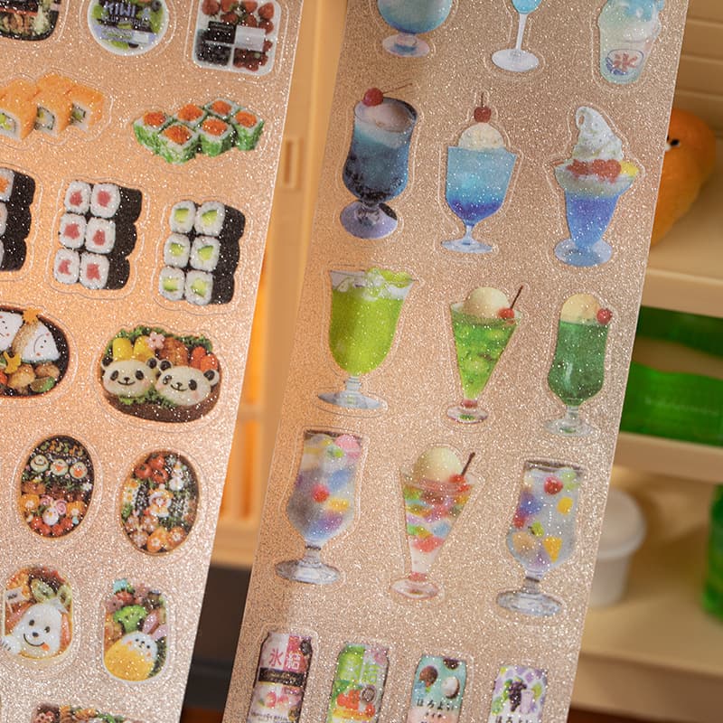 Yu Xian Frosted PET Die-Cut Tape, Showa-era Confectionery Series, Vintage-Style Food DIY Journaling Guka Collage