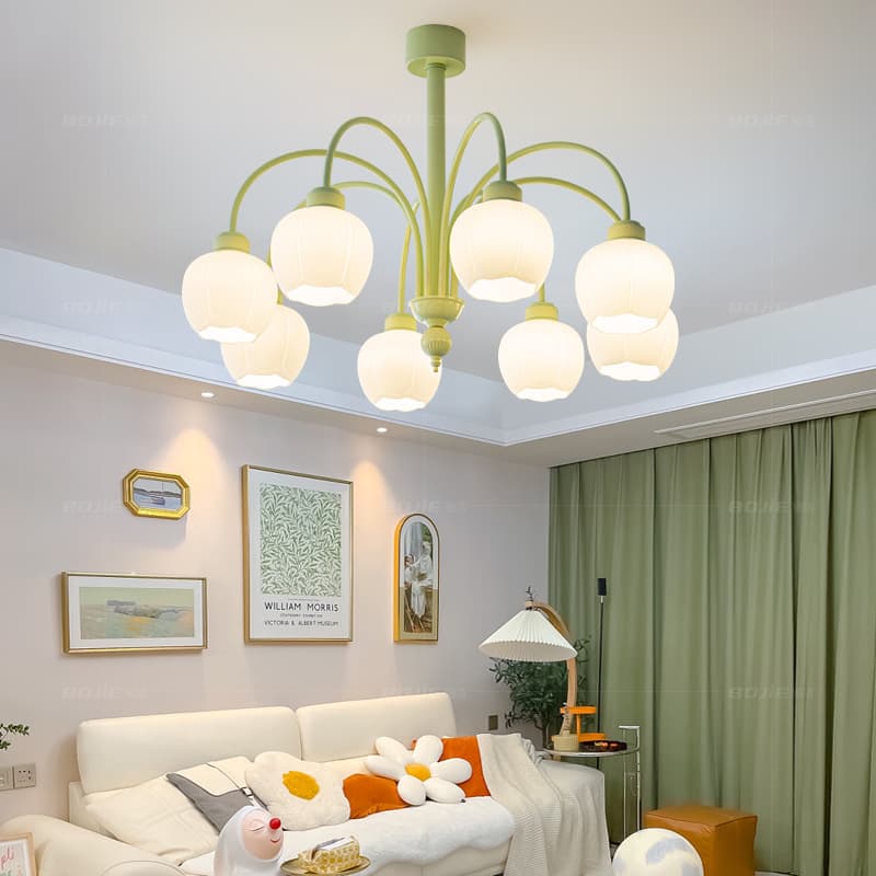 Cream Style Living Room Chandelier Modern Minimalist Healing Bedroom Light French Creative Dining Room Study Net Red Ins Light