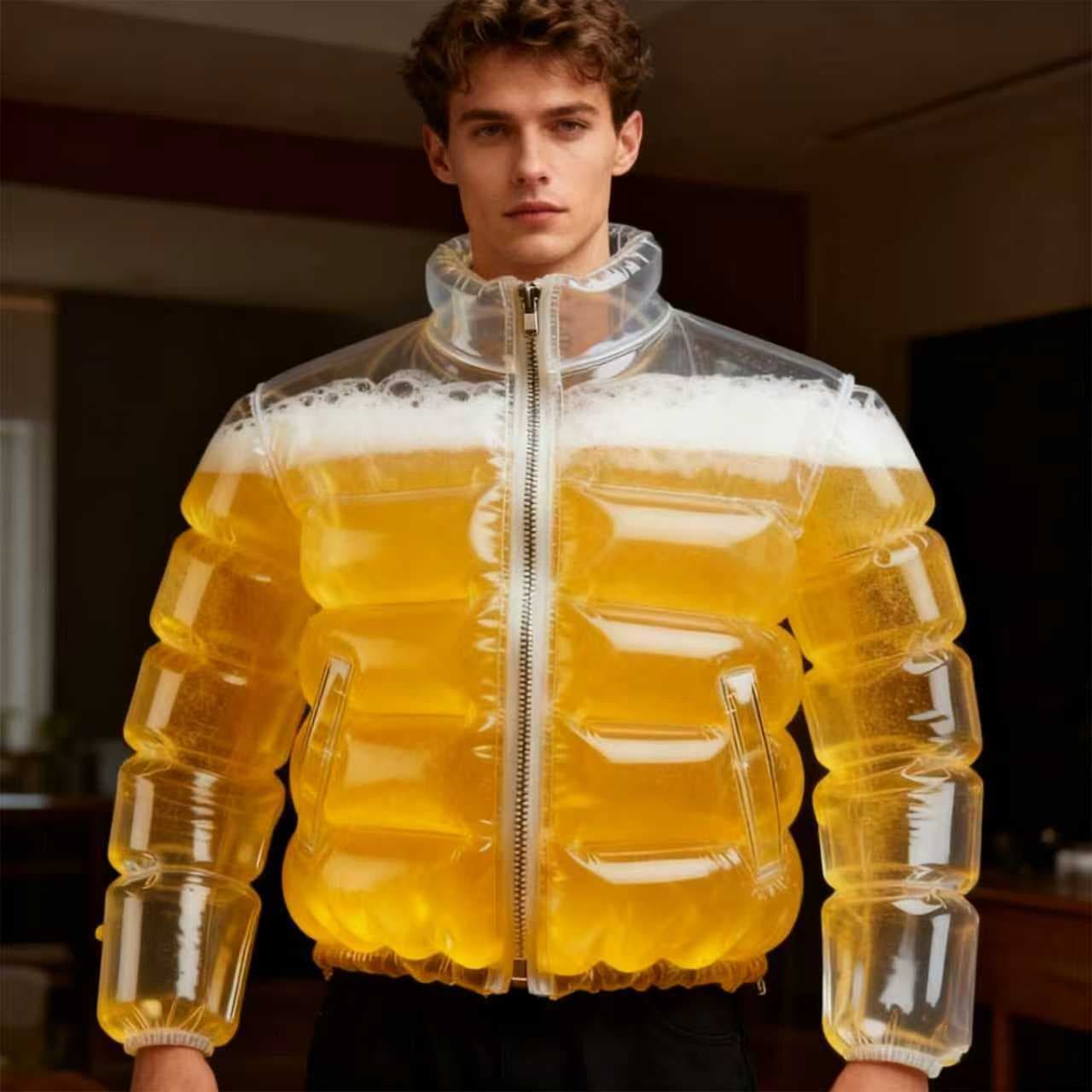 Transparent Beer-Filled Jacket for Pools Beer Jacket Transparent Beer Jacket