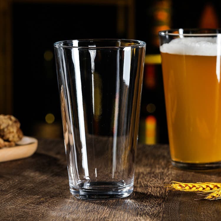 Wide Mouth American Pint Glass, Juice Beverage Milk Cup, Beer Long Island Iced Tea Cocktail Trumpet Mouth Tempered Cup