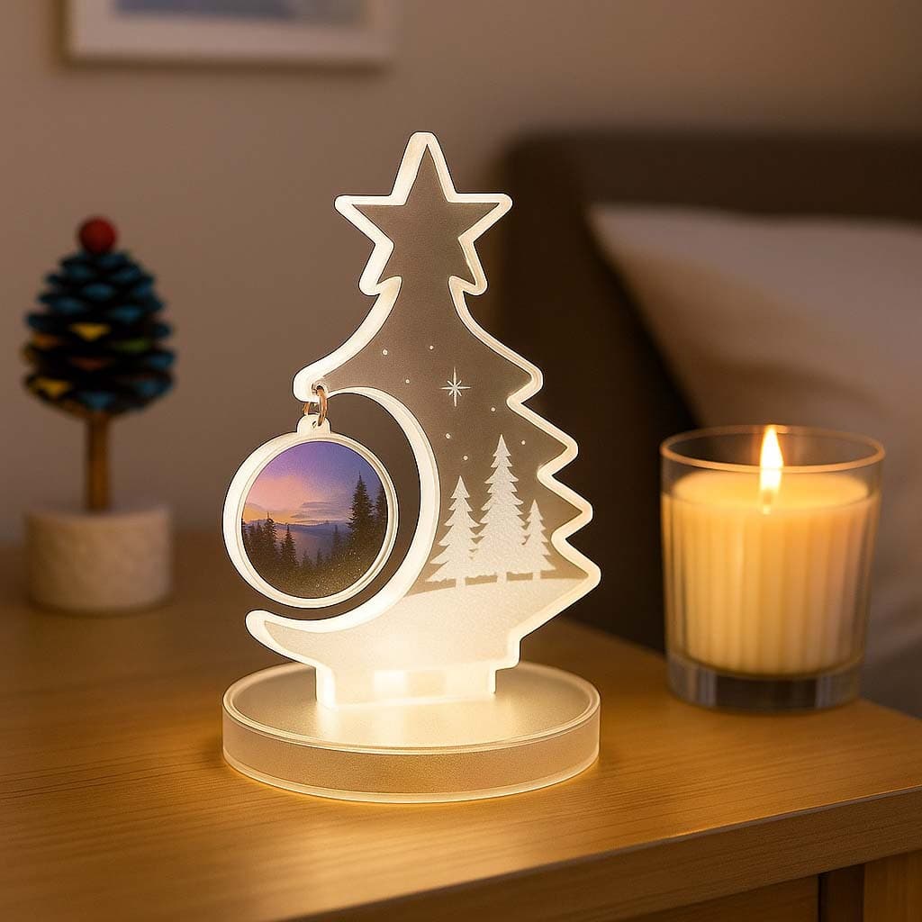 Meiyangyang DIY Photo Frame Silicone Molds, Crystal Epoxy DIY Ornaments Christmas Tree Pendant Frame Tags