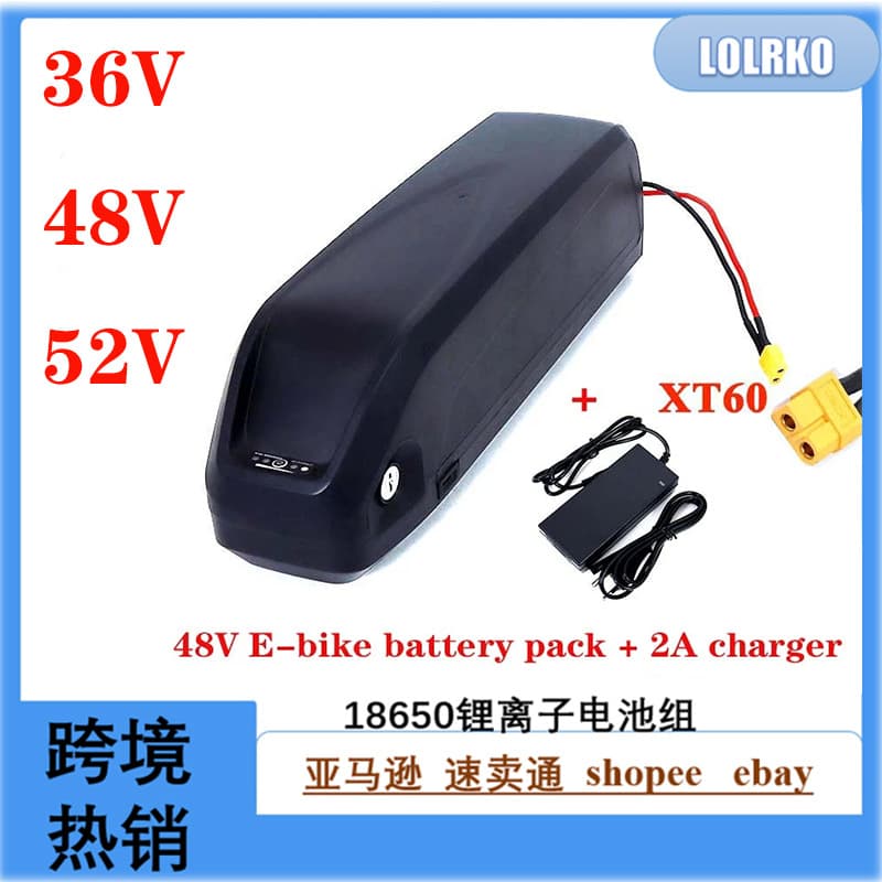 36V/48V/52V 20Ah Hailong E-bike Lithium Battery Mountain Bike Power Lithium Battery with Charger